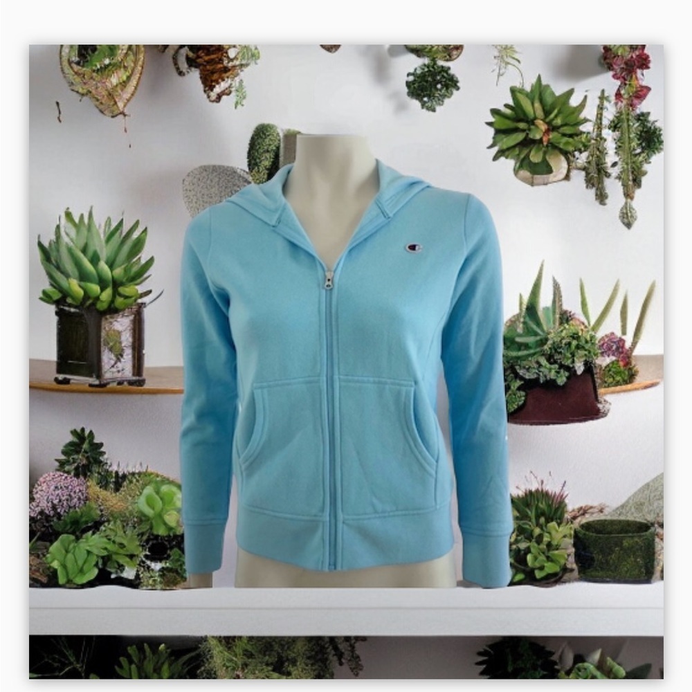 - NWOT- BABY BLUE CHAMPION HOODIE
CHAMPION LOGO Sz Girls Xl​​​​ ☀️​ - Picture 3 of 8